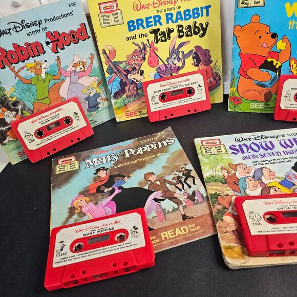 Vintage Disney Take-a-Tape Along Set Books on Tape Brer...